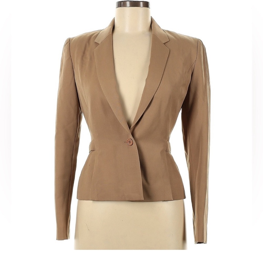 Diane Von Furstonburg Vintage Size 6 Camel/Tan Wool Blazer